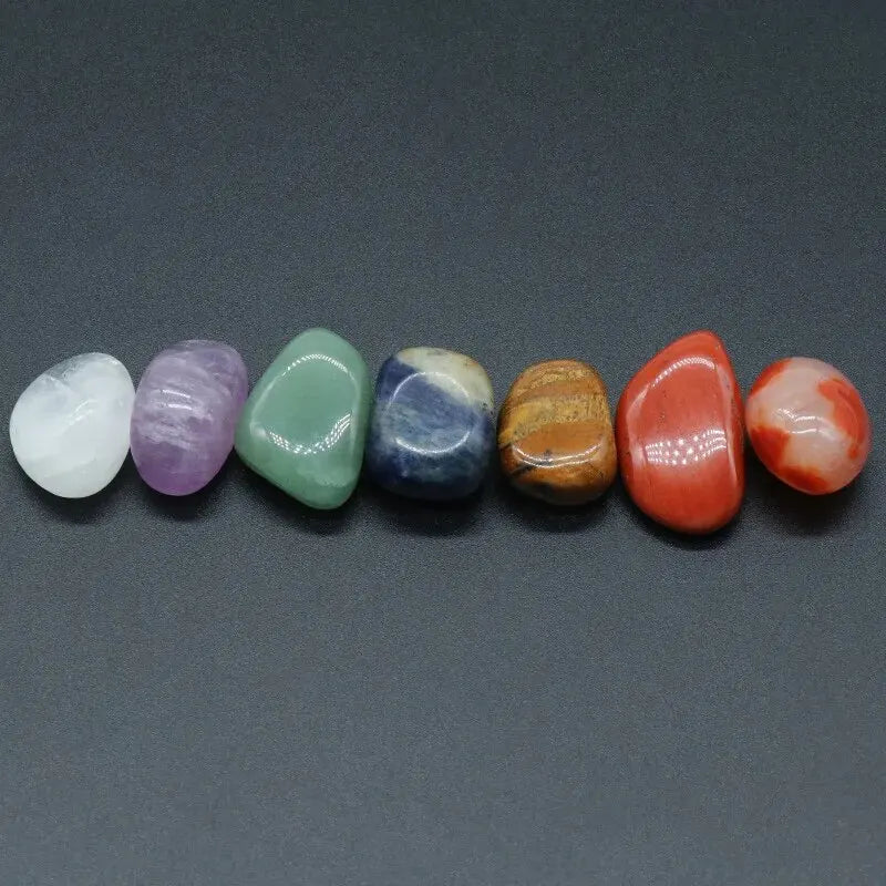 Seven Chakra Sacred Crystal Set – Healing Stones + Energy Pendant