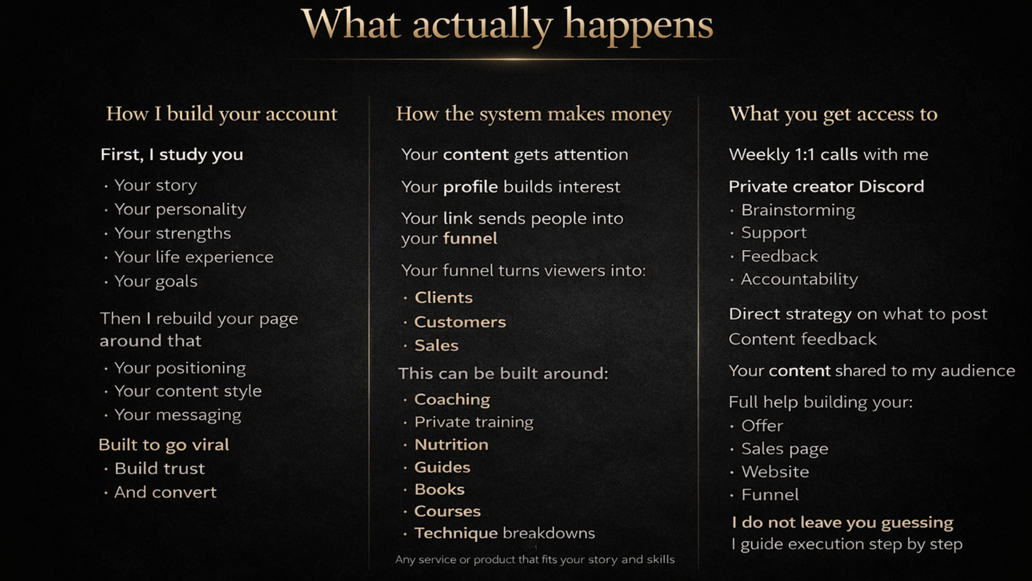 The Fighter Freedom System | 1:1 Social Media Growth & Monetization Program