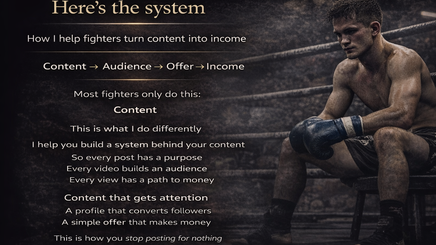 The Fighter Freedom System | 1:1 Social Media Growth & Monetization Program