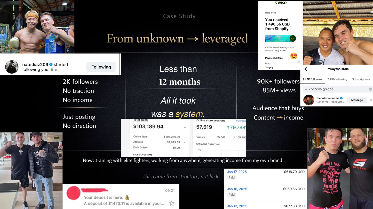 The Fighter Freedom System | 1:1 Social Media Growth & Monetization Program