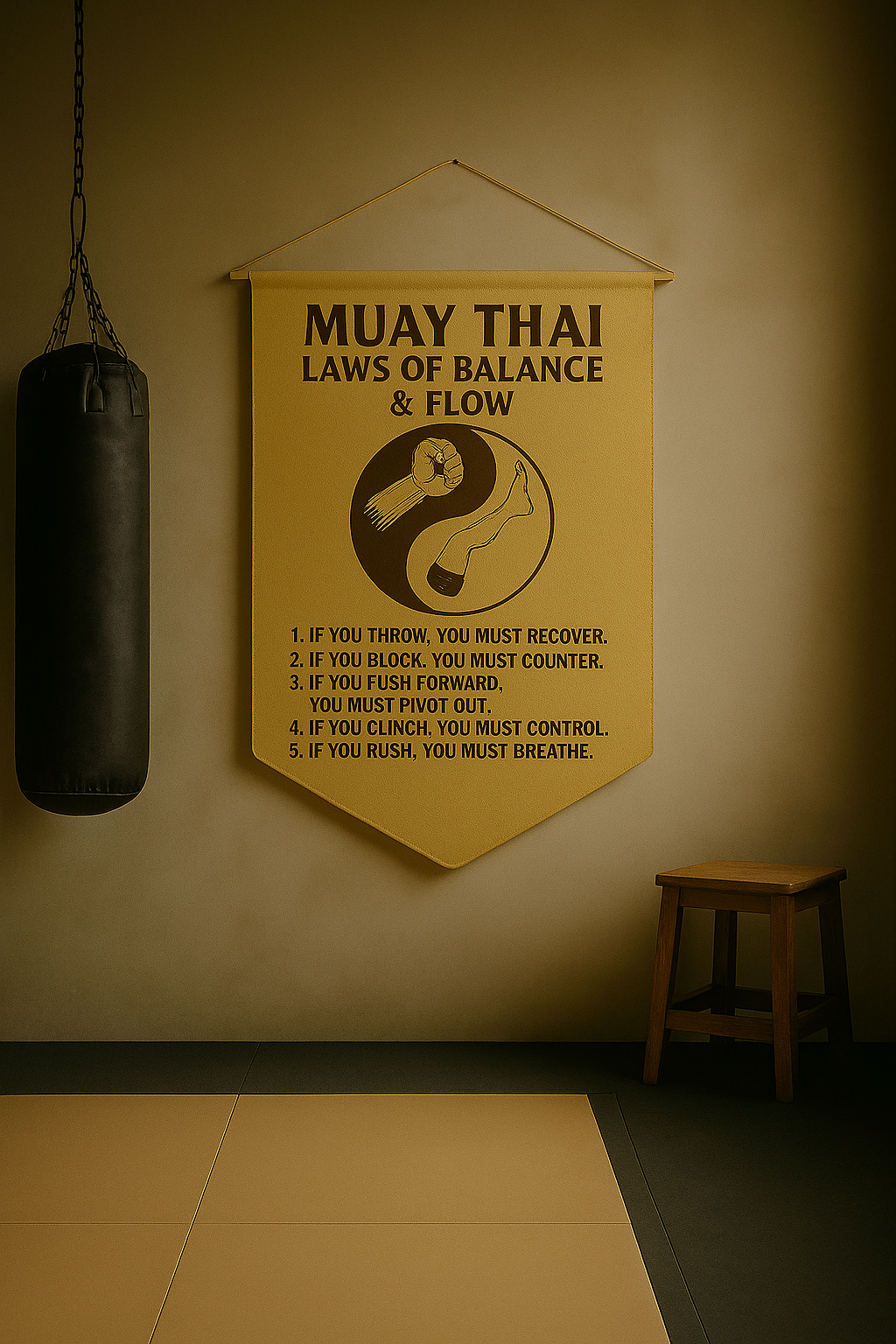 Laws of Balance & Flow pennant