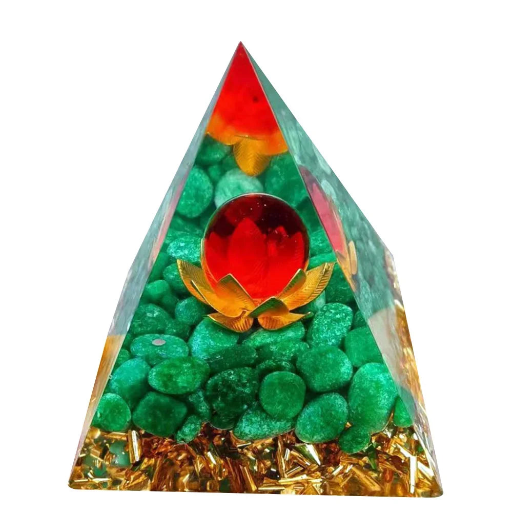 Orgonite Energy Pyramid – 5cm Natural Crystal Generator for Healing, Meditation & Home Harmony