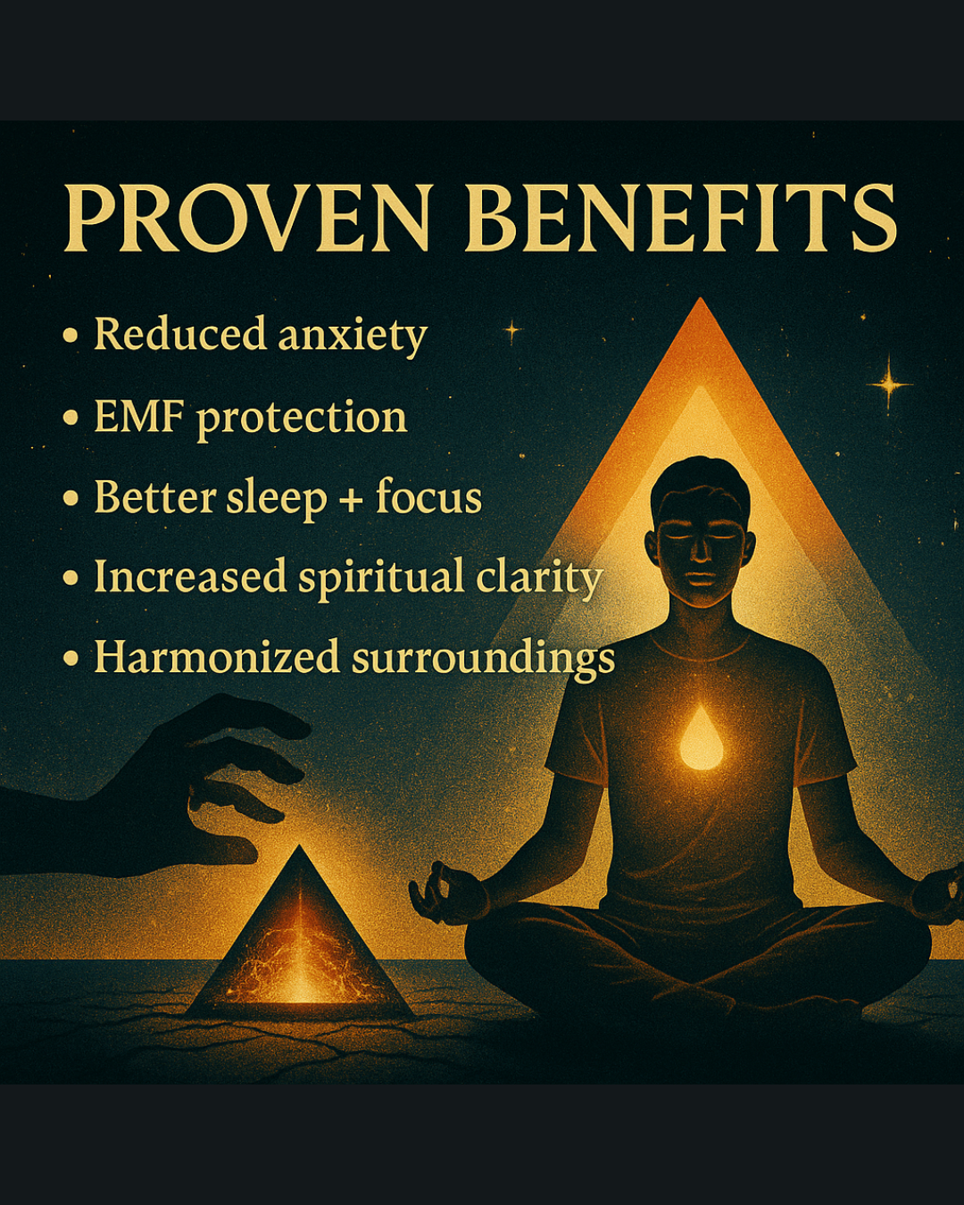 Orgonite Energy Pyramid – 5cm Natural Crystal Generator for Healing, Meditation & Home Harmony